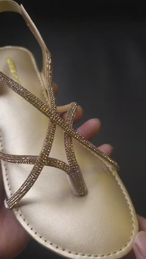 Royal Gold Wedding Flats 606 G
