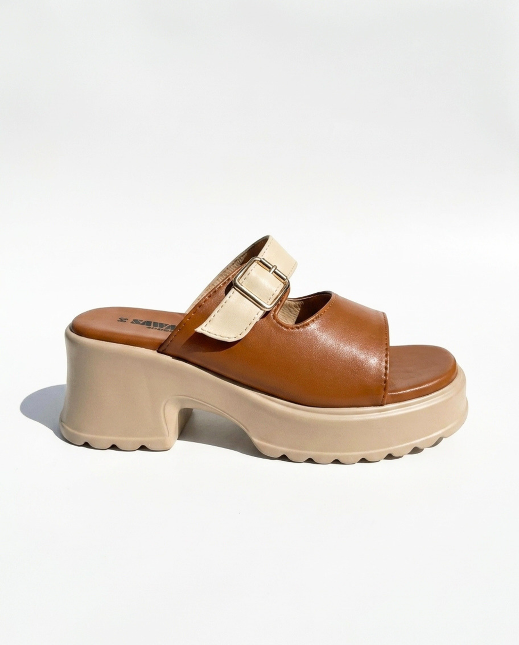 Tan Comfort Platform Sandals