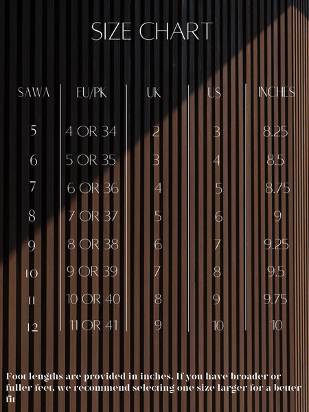 Size guide chart