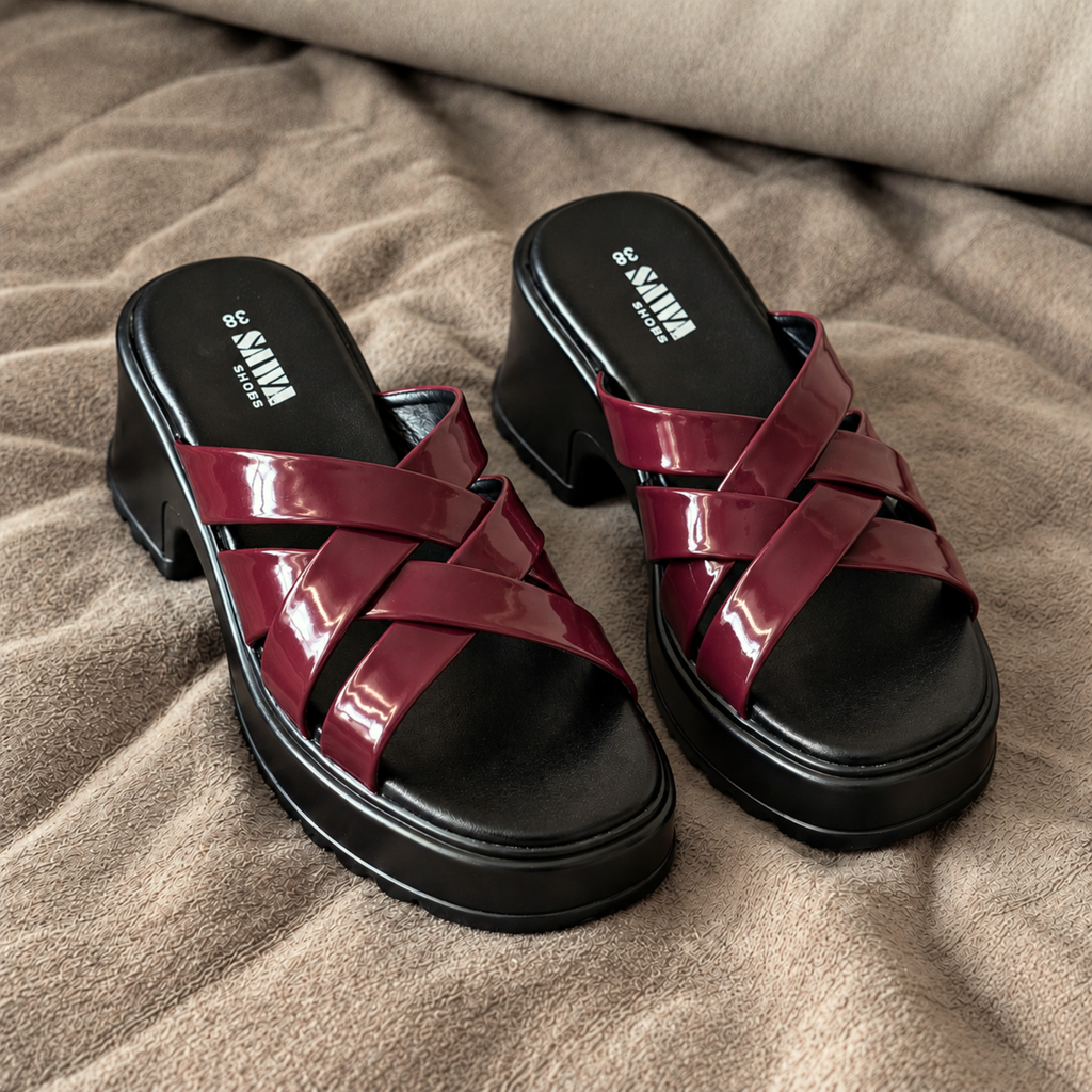 Cherry Red Comfort Platform Heels 728 MR