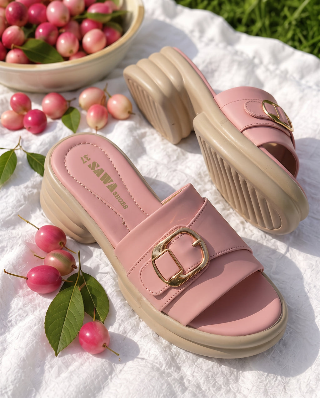 Buckle Comfort Heels SL646P
