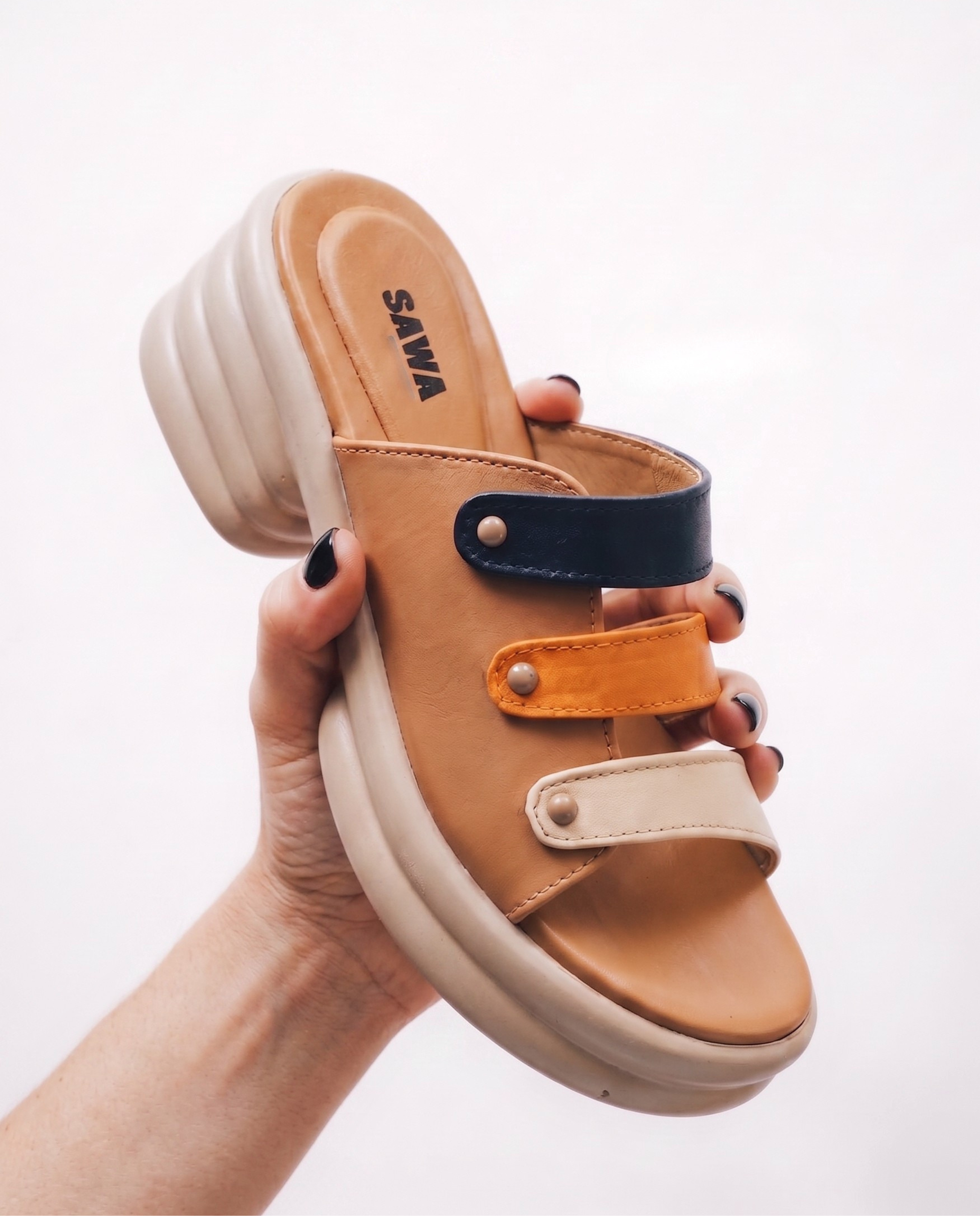 Tricolor Multi-Strap Platform 1011 Y