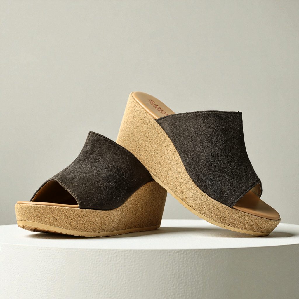 BROWN CASUAL WEDGES 733 BR