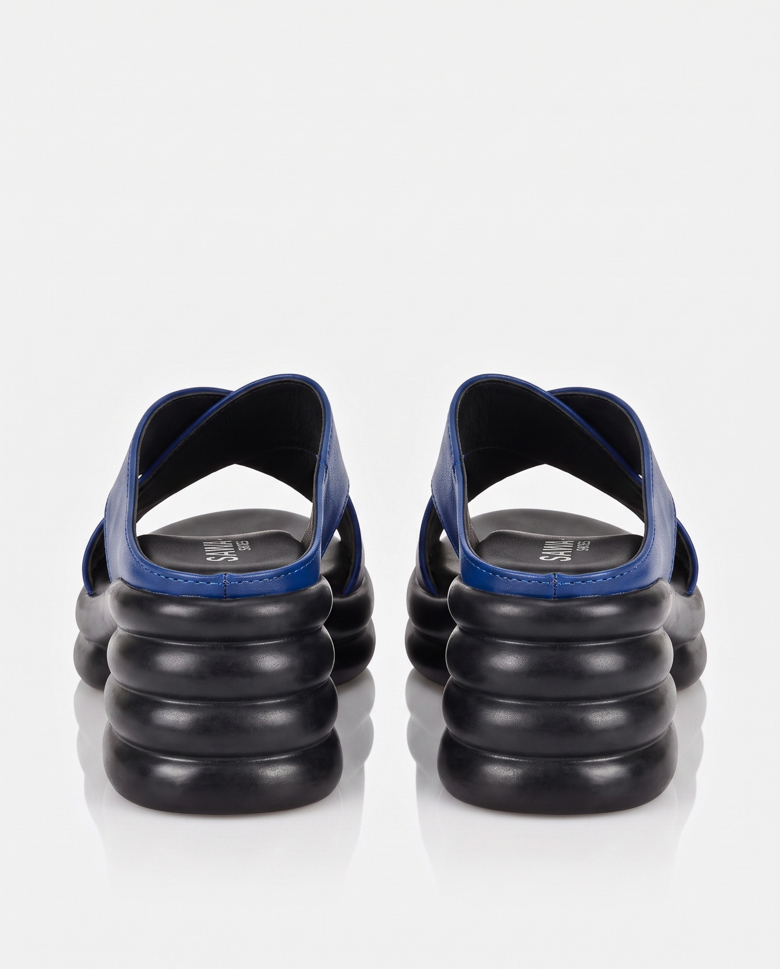 Navy Criss-Cross Platforms 4070 BL