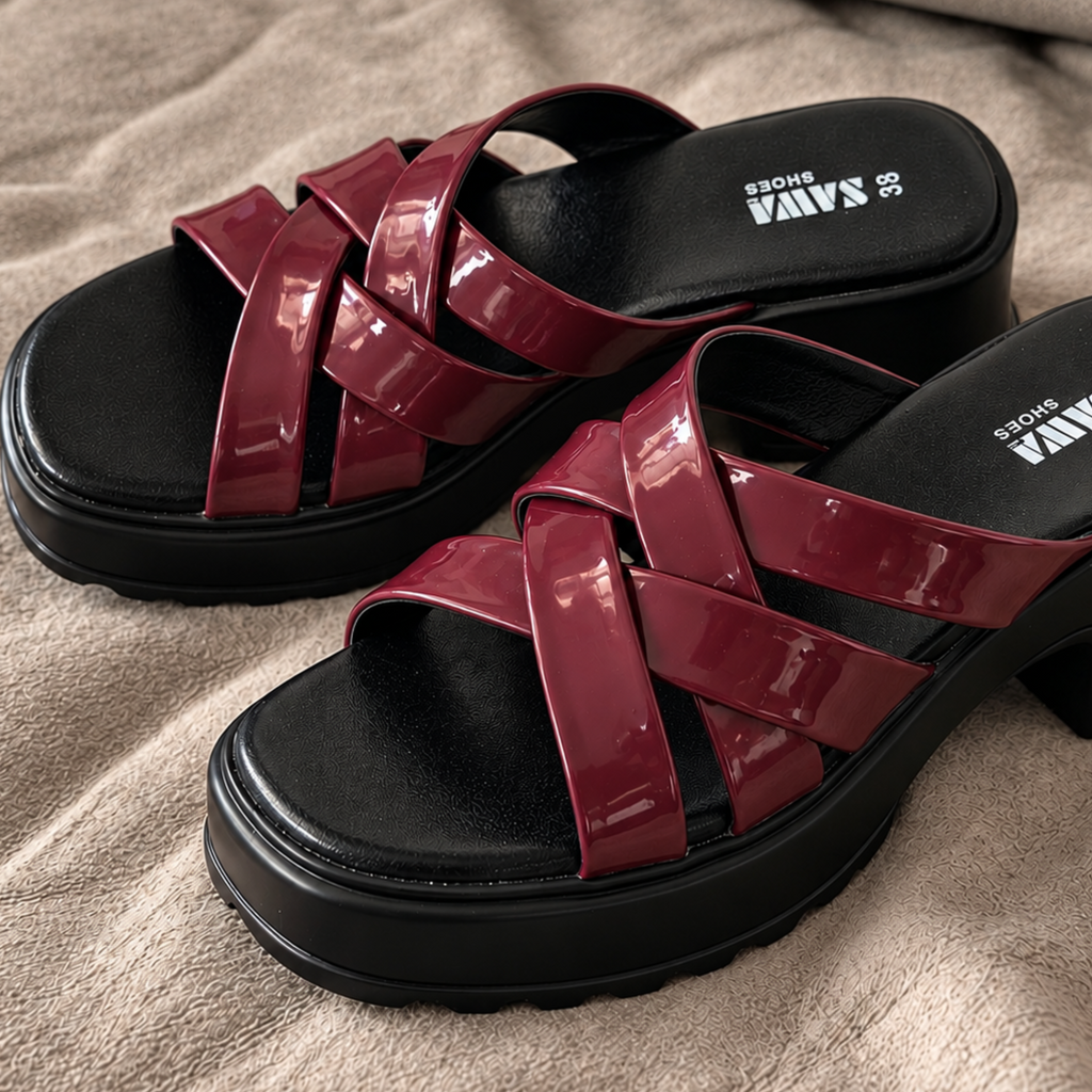 Cherry Red Comfort Platform Heels 728 MR