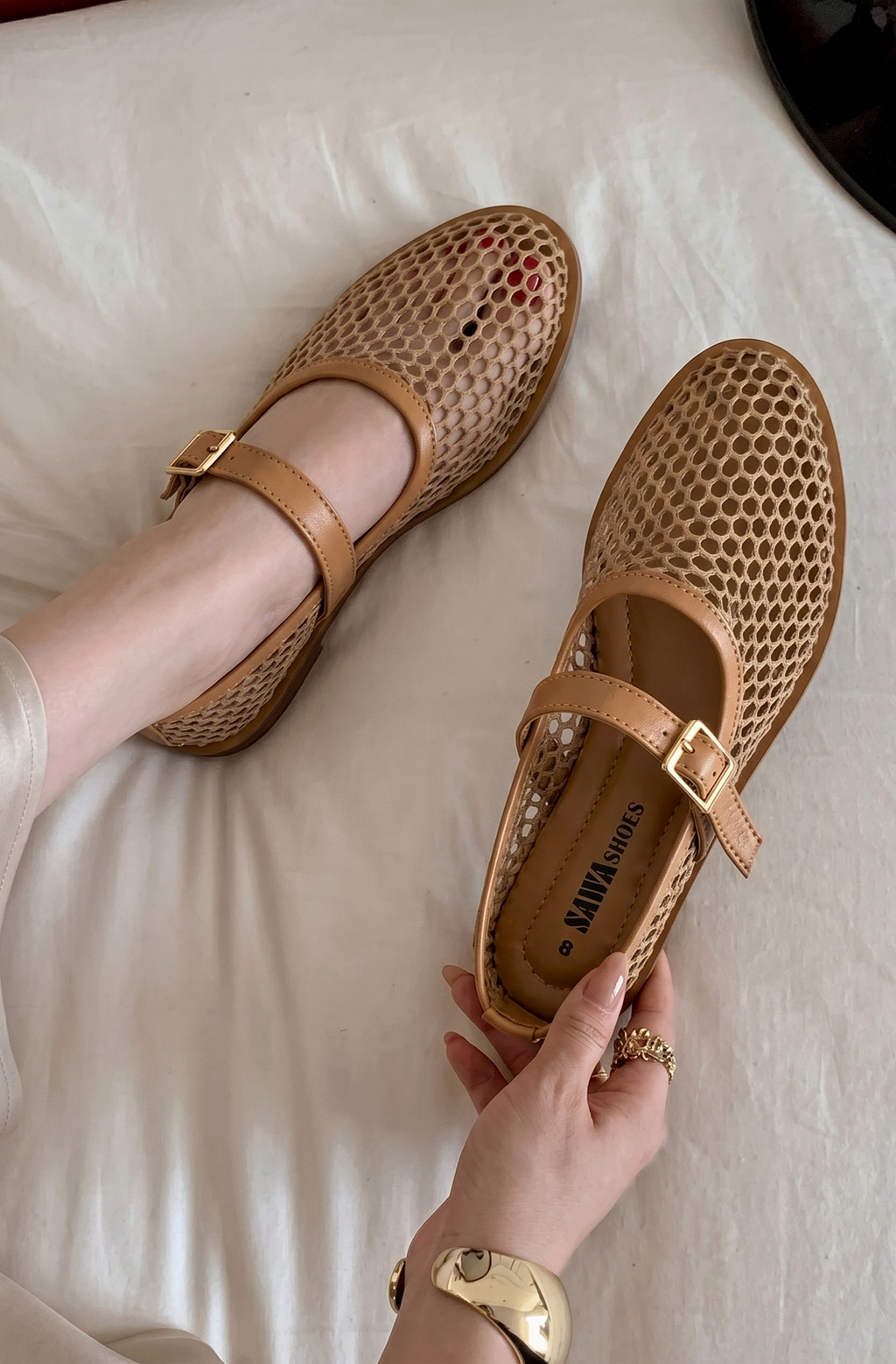 Mesh Mary Jane Flats 904 LB