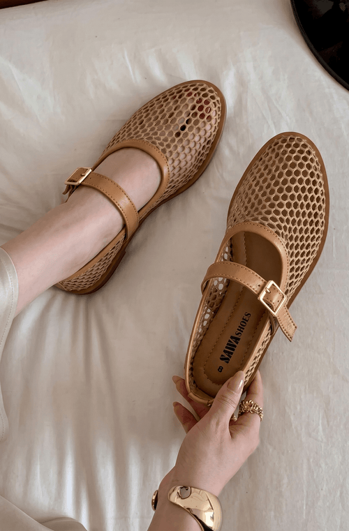 Mesh Mary Jane Flats 904 LB - Sawa.pkWomen footwear shoes affordable