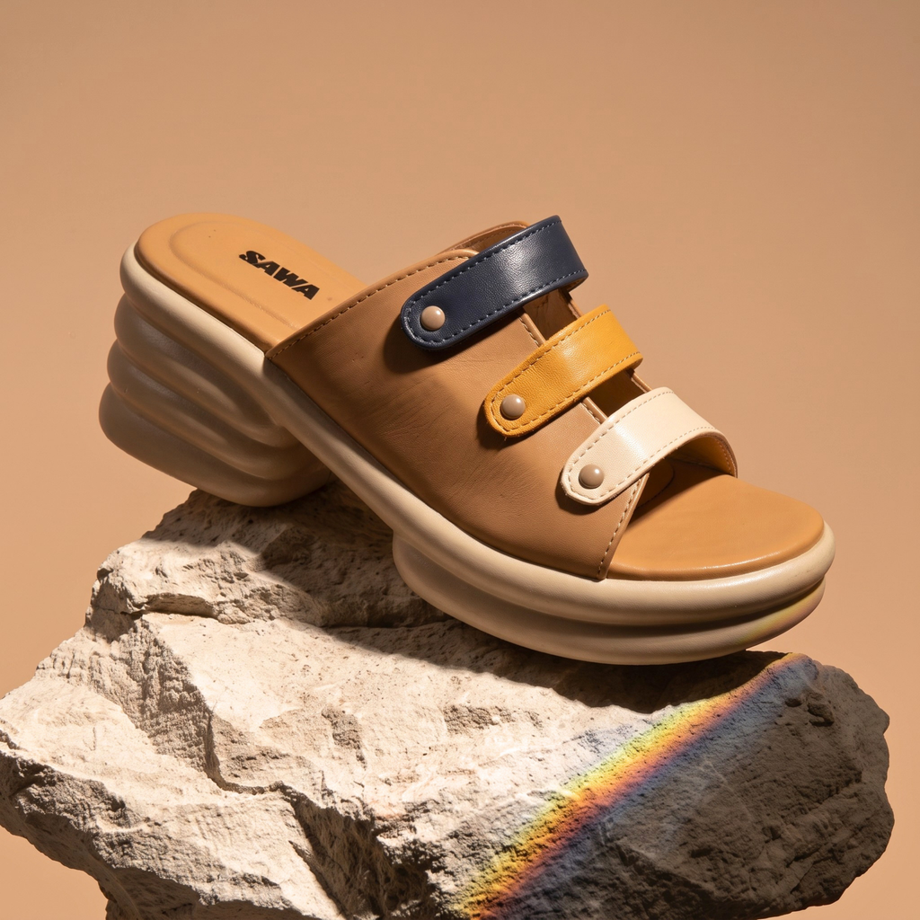 Tricolor Multi-Strap Platform 1011 Y
