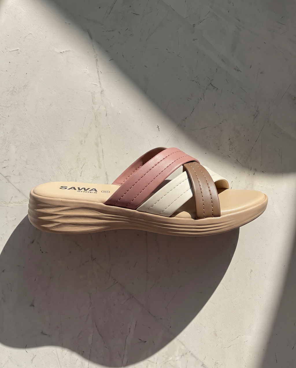 Pastel Cross Strap Slides SFT10