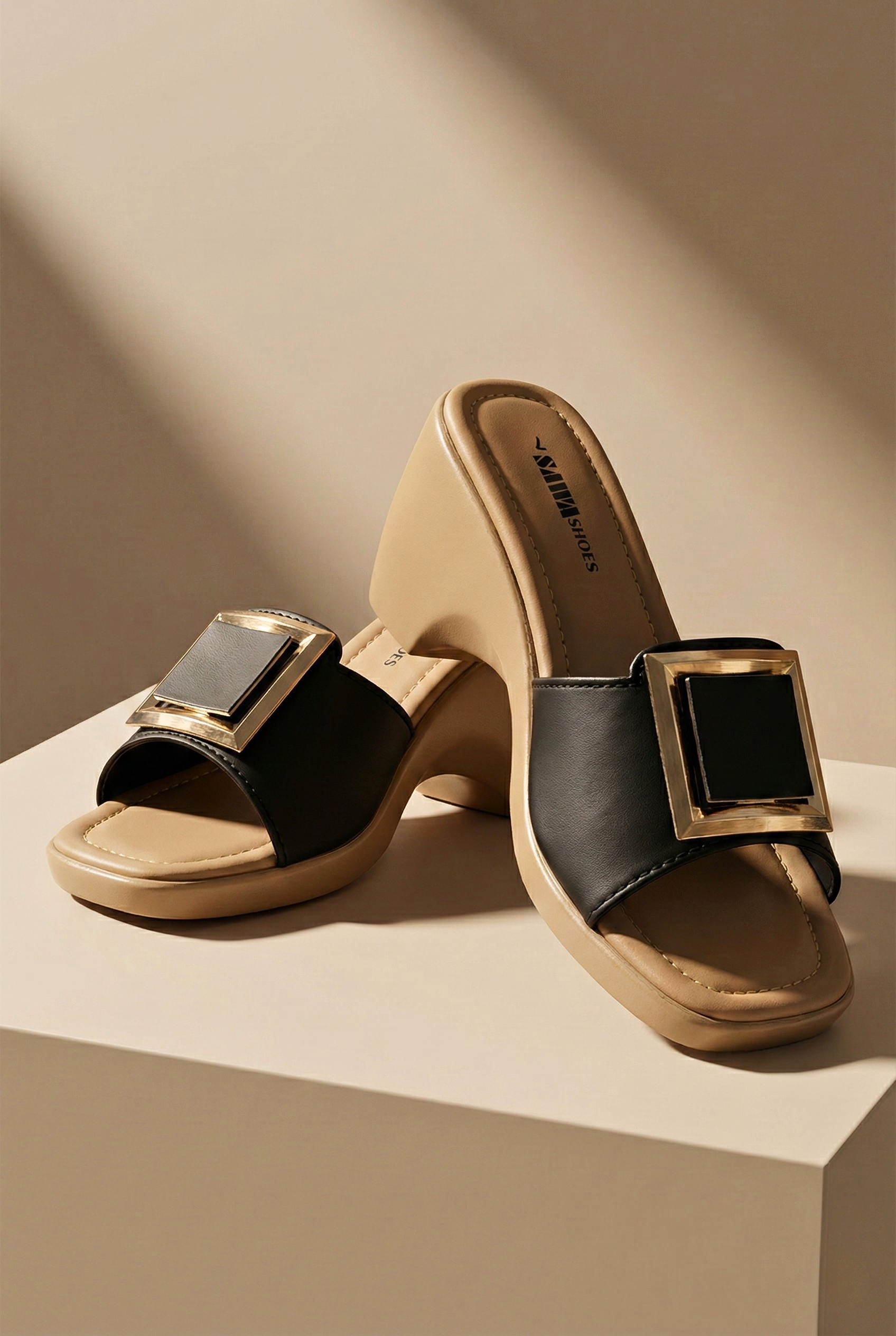 Elegant Block Heels 528 BK