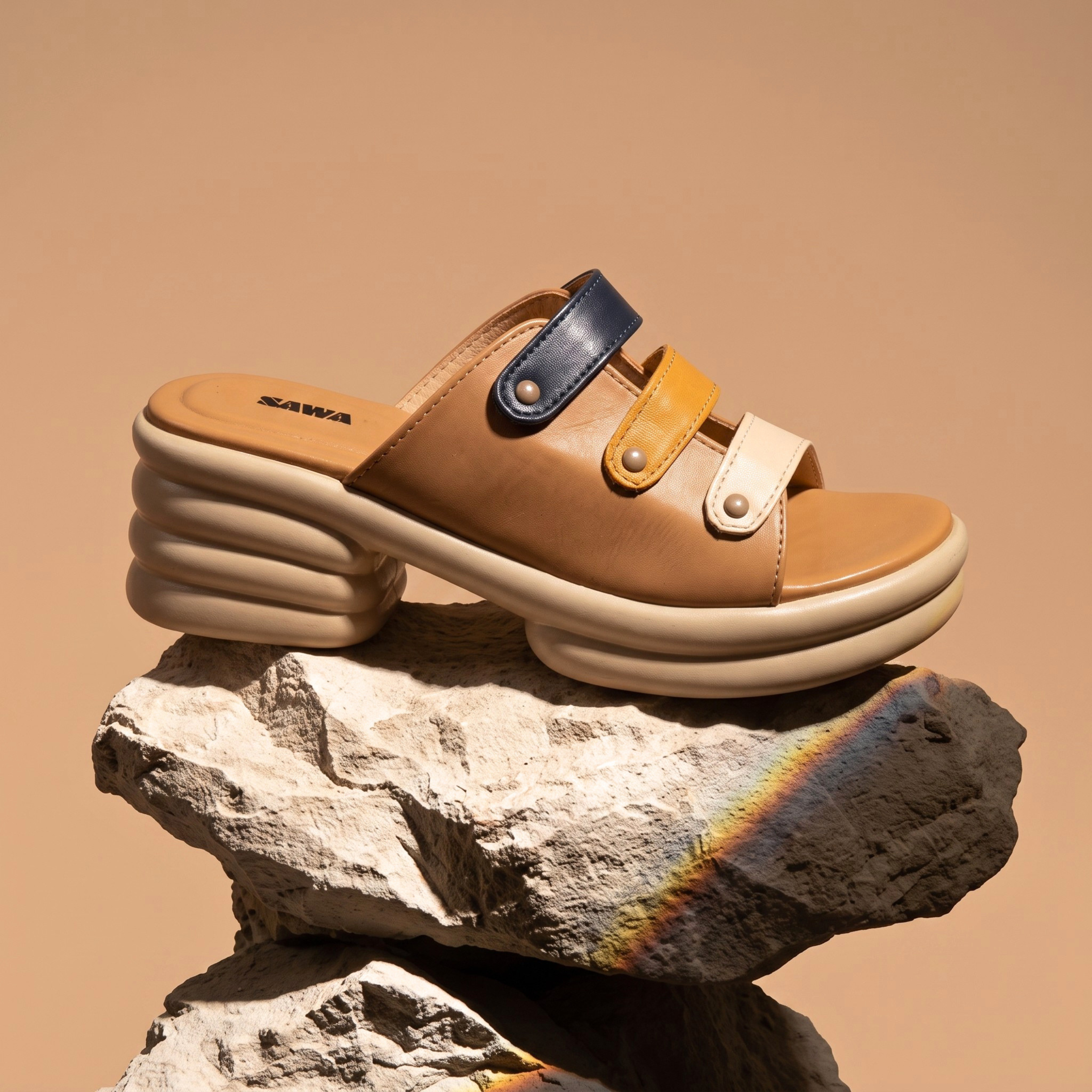 Tricolor Multi-Strap Platform 1011 Y