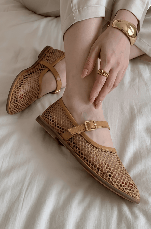 Mesh Mary Jane Flats 904 LB - Sawa.pkWomen footwear shoes affordable
