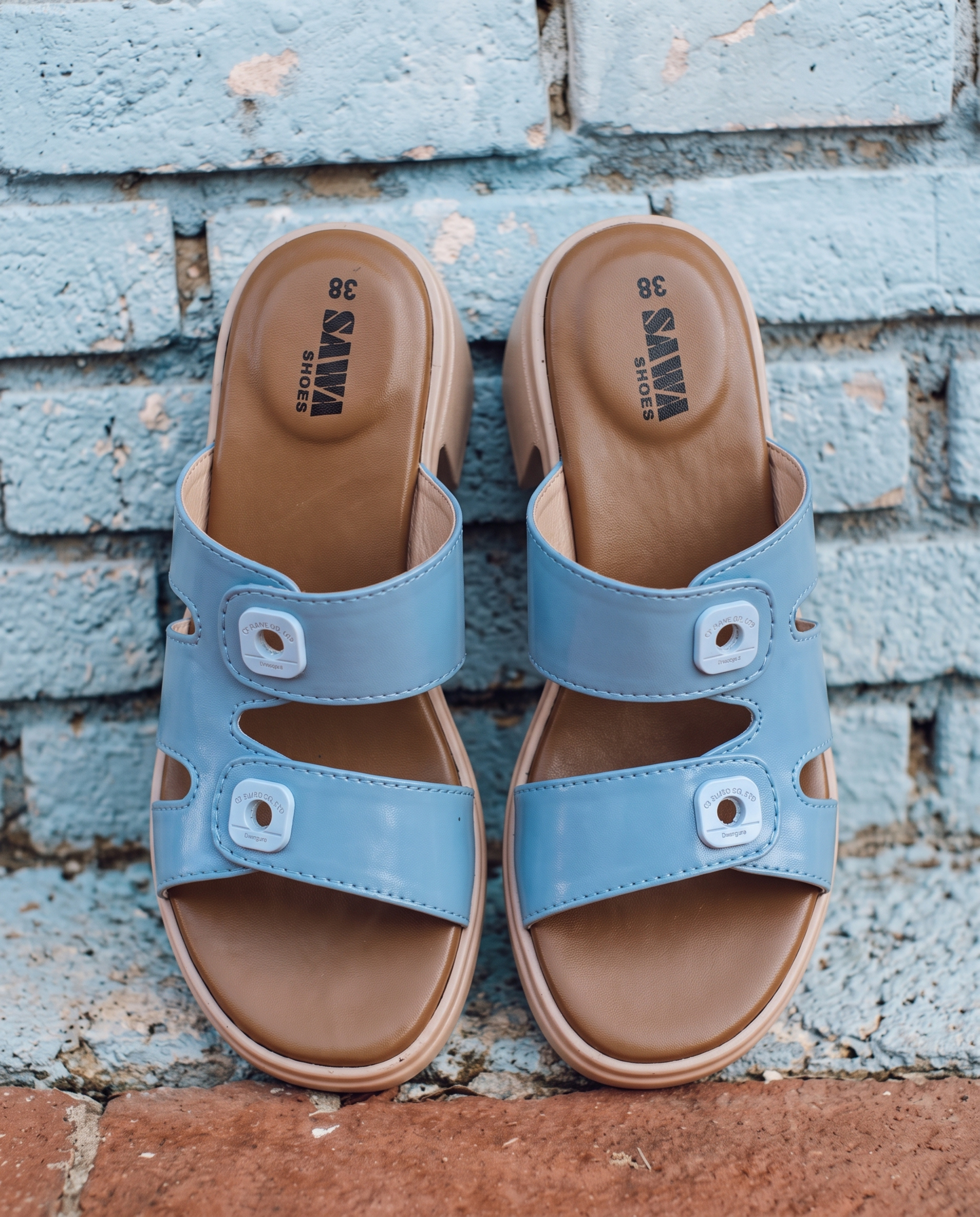 Sky Blue Double-Strap Blocks 1010 BL