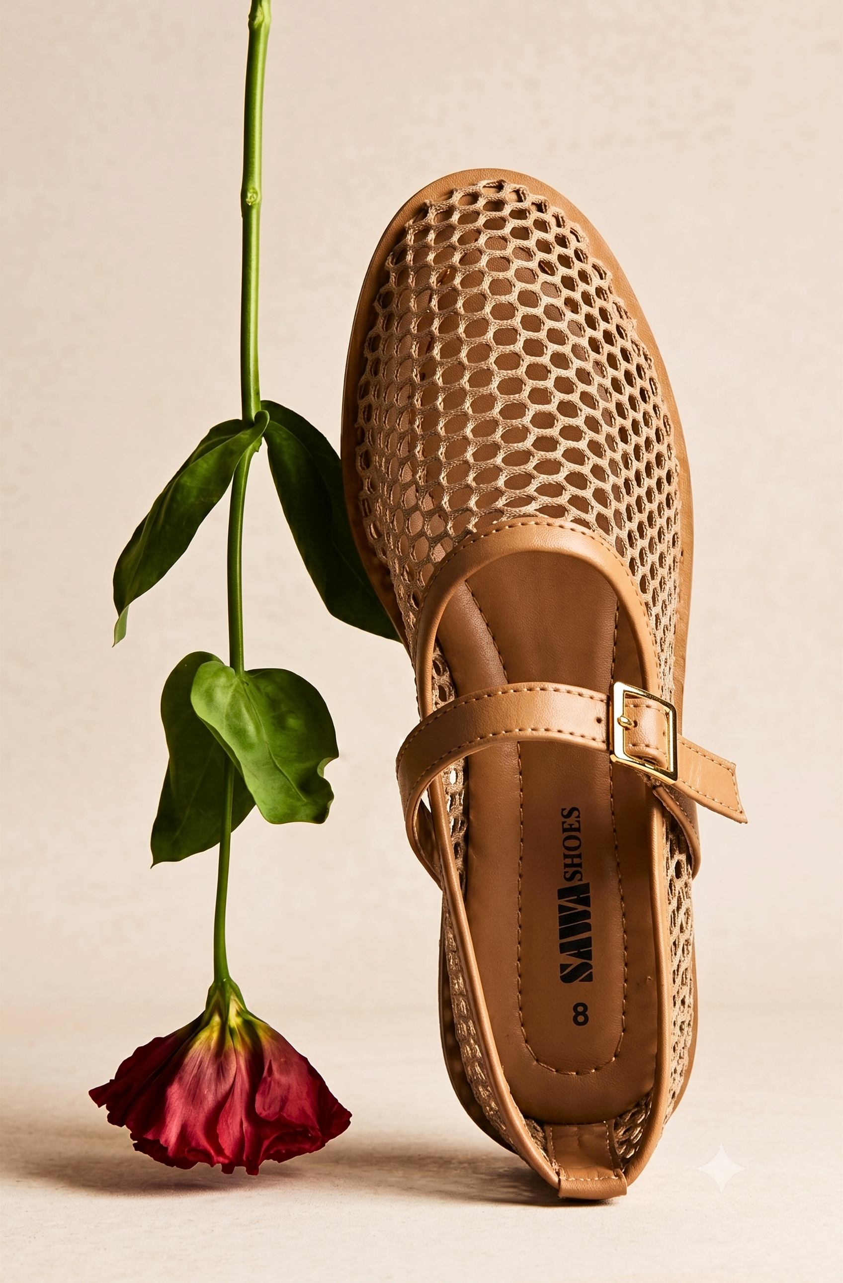 Mesh Mary Jane Flats 904 LB