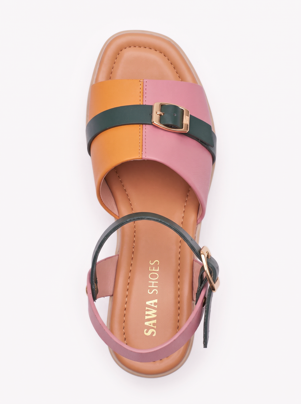 Multi-color block Heels 7070