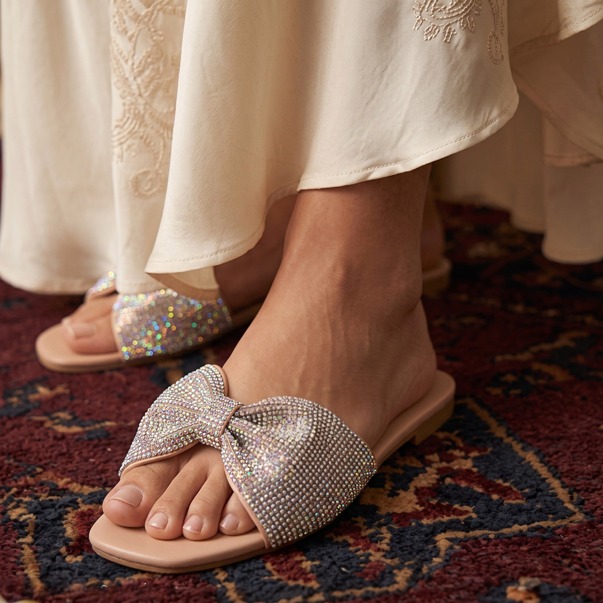 Crystal Bow Slides 615 G