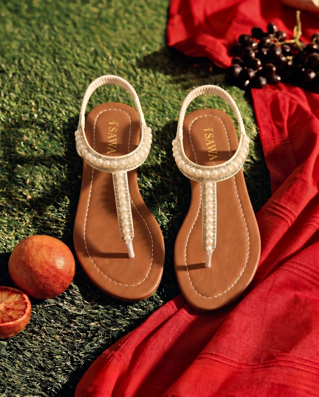 WHITE CASUAL SANDALS 353 F