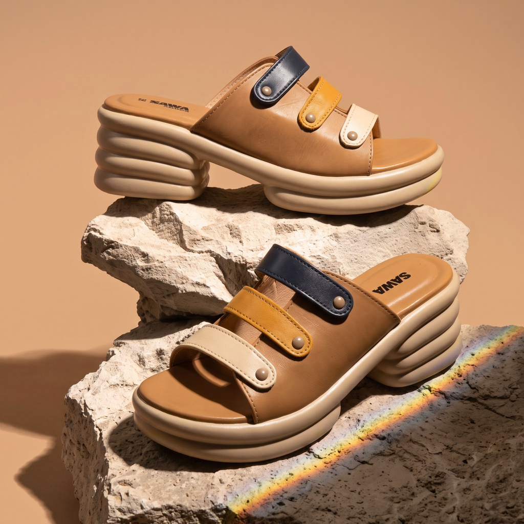 Tricolor Multi-Strap Platform 1011 Y
