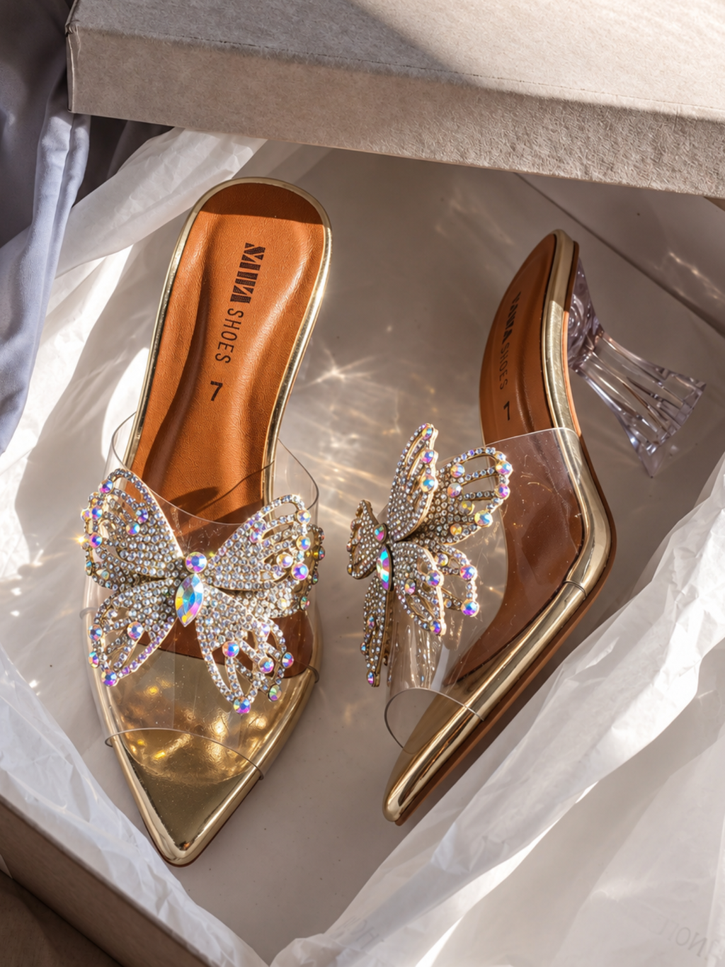 Golden Fancy Shoes 514 G