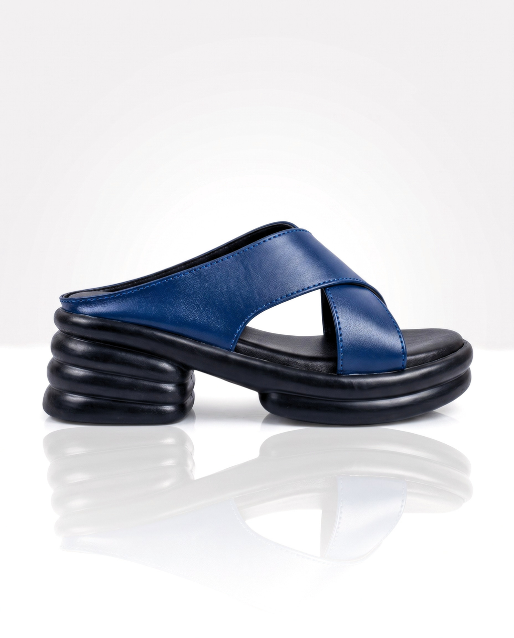 Navy Criss-Cross Platforms 4070 BL