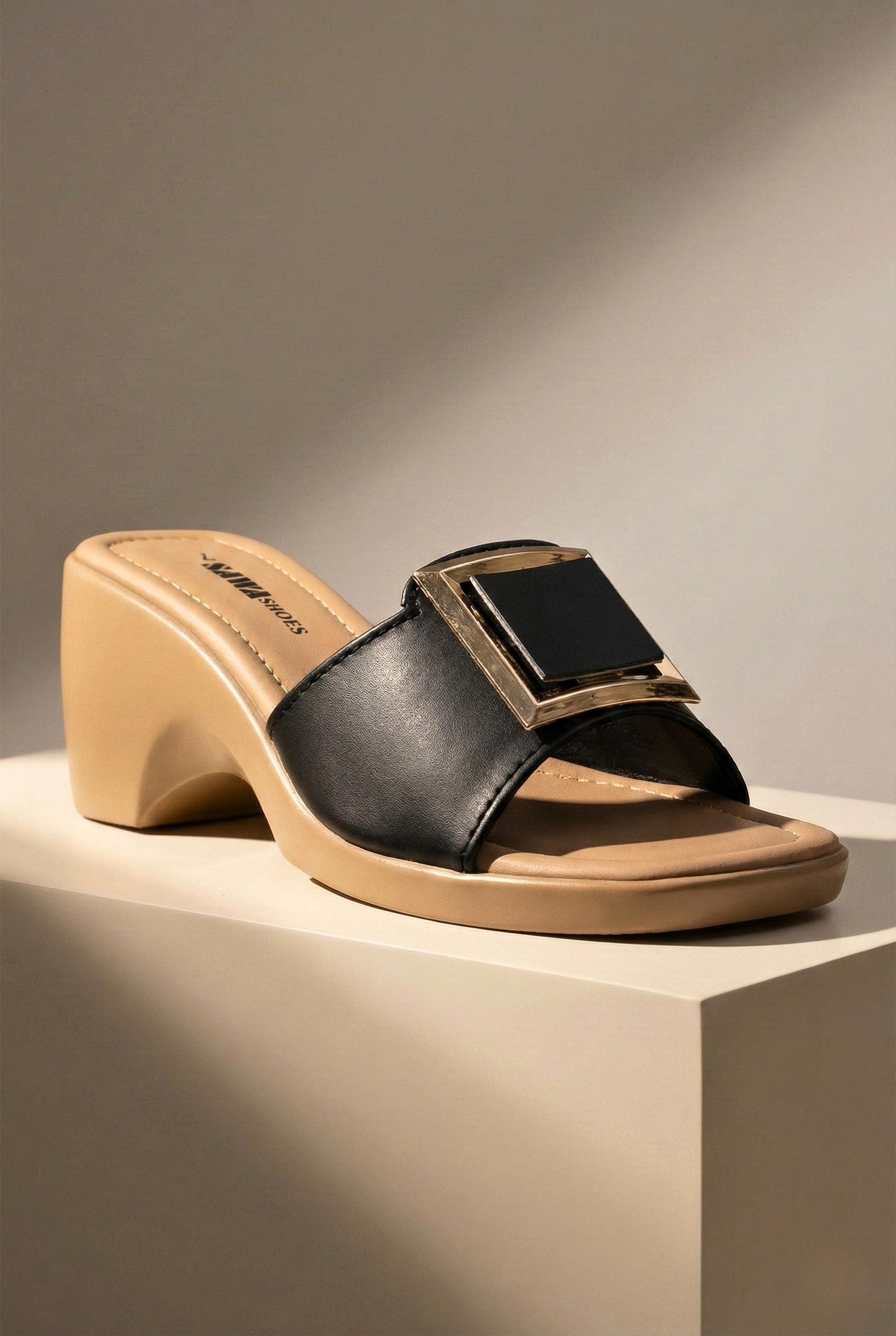 Elegant Block Heels 528 BK