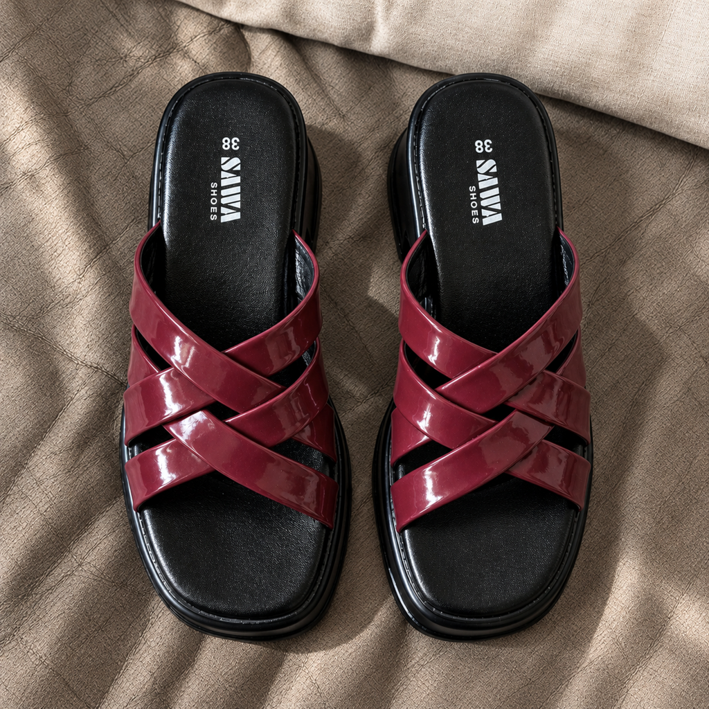 Cherry Red Comfort Platform Heels 728 MR