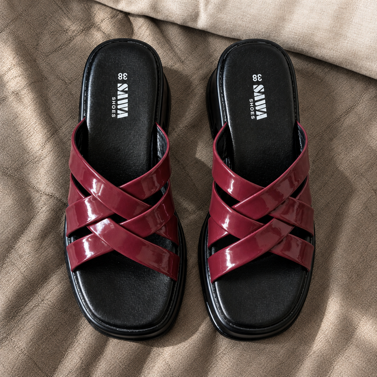 Cherry Red Comfort Platform Heels 728 MR