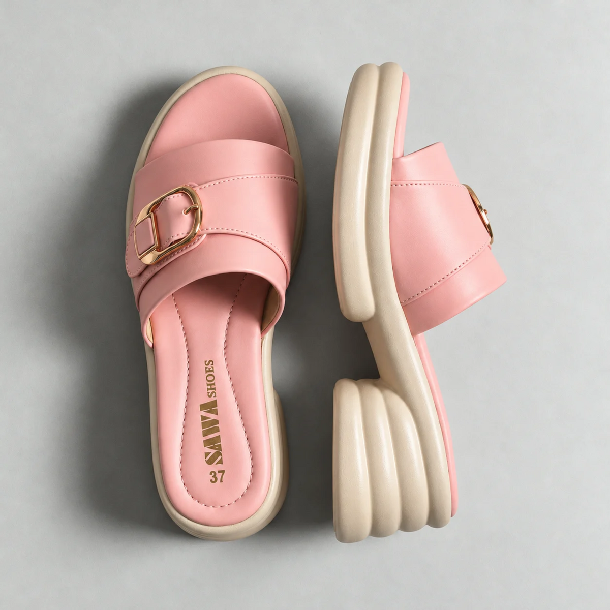 Buckle Comfort Heels SL646P