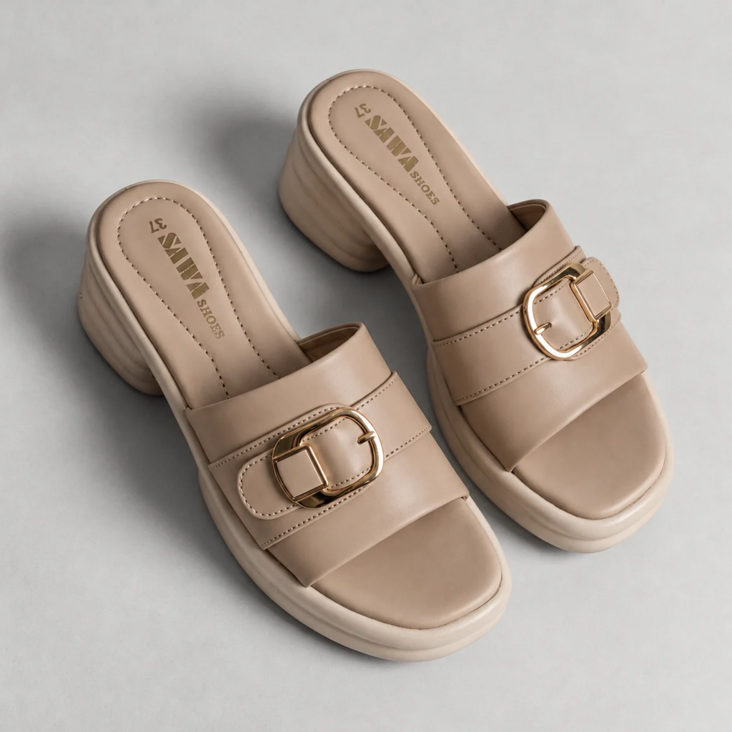 Buckle Comfort Heels SL646F