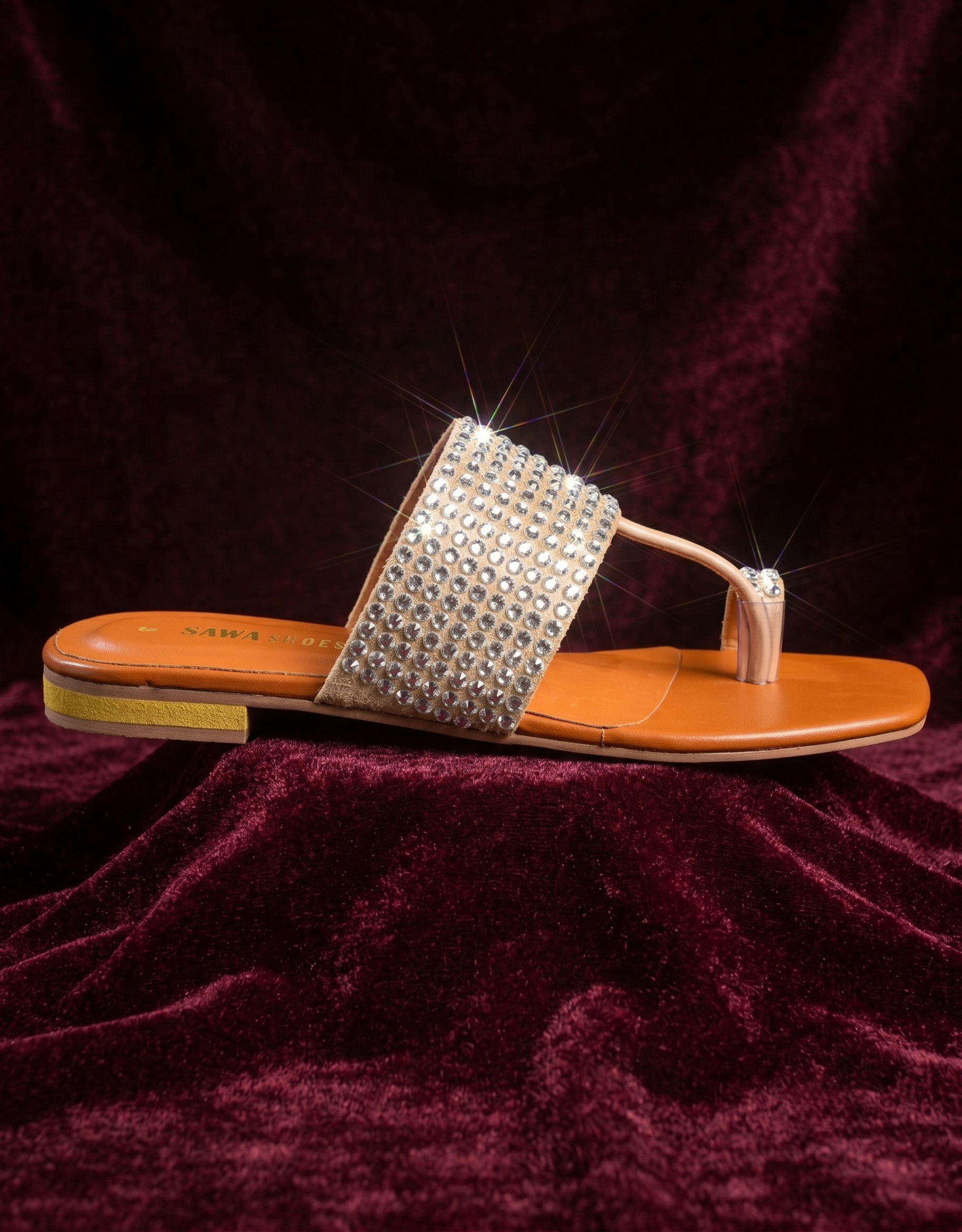 Sparkly Rhinestone Kolhapuri 301 BG