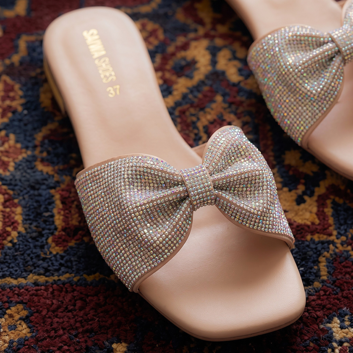 Crystal Bow Slides 615 G