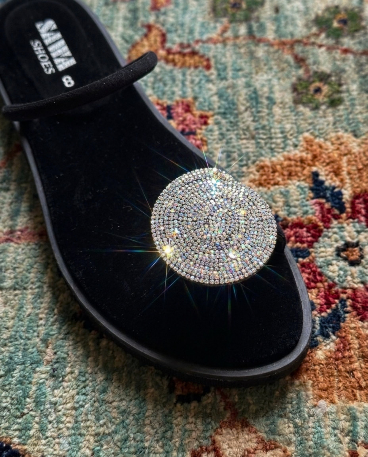 Sparkling Rhinestone Flats 364 BK