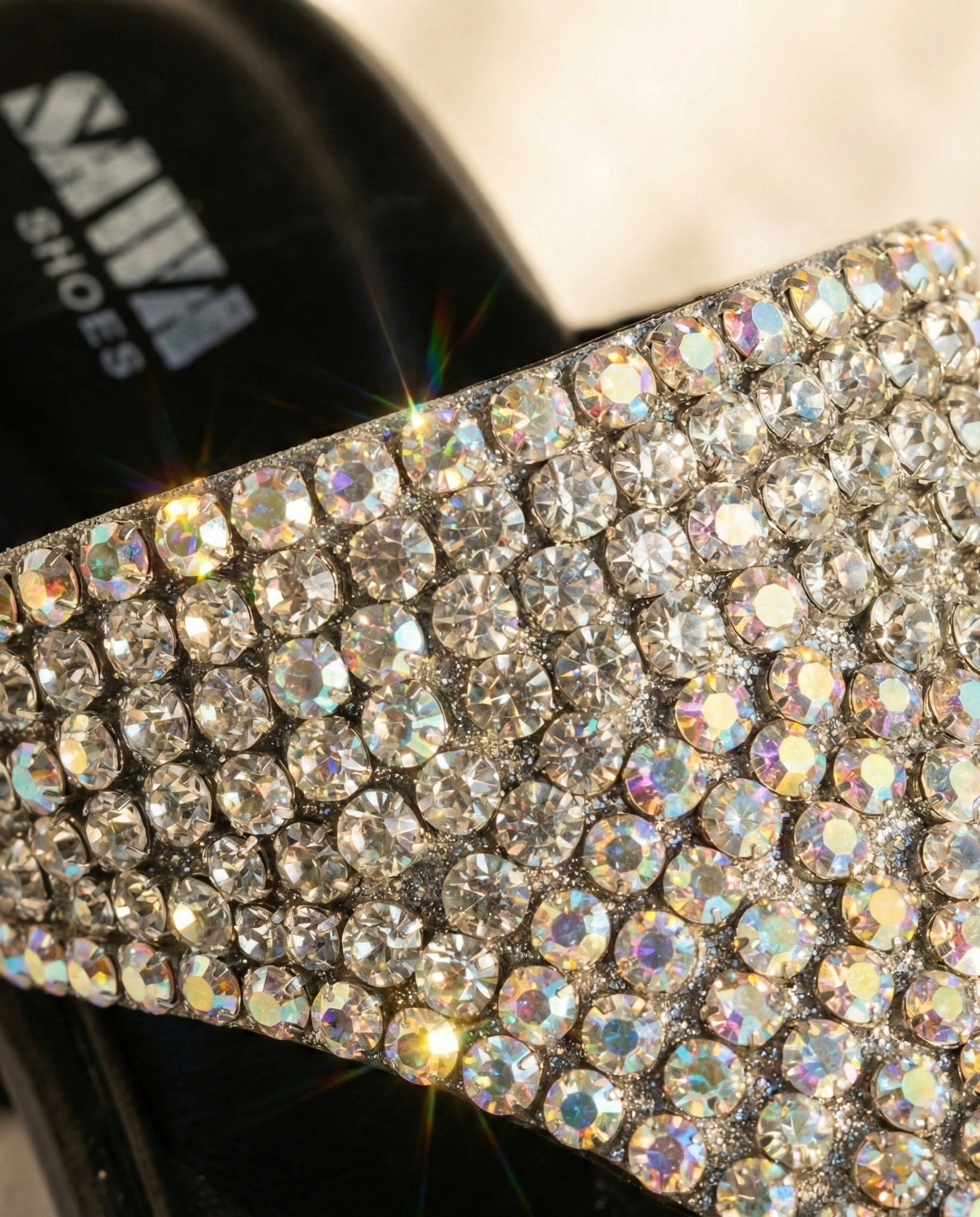 Sawa Rhinestone Platform Slides 463 S