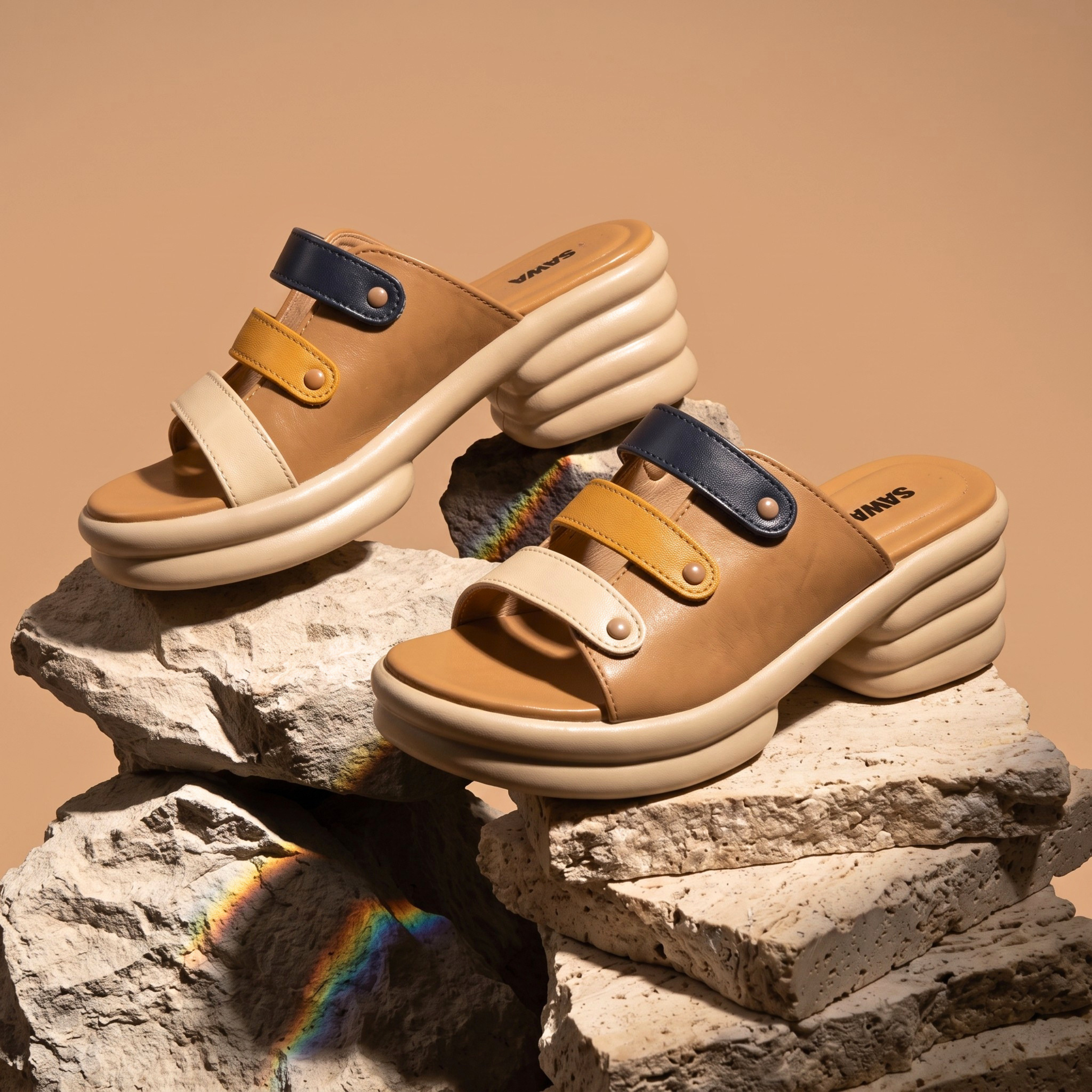 Tricolor Multi-Strap Platform 1011 Y