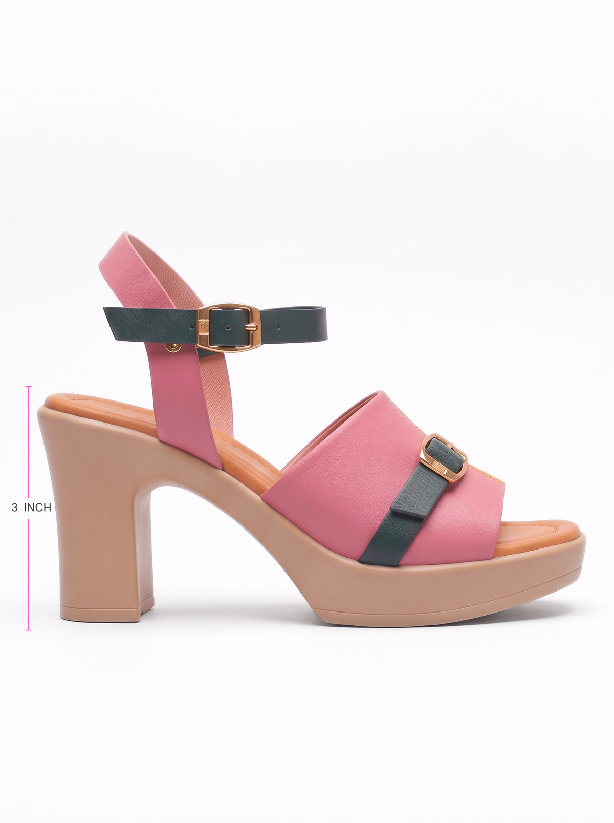 Multi-color block Heels 7070