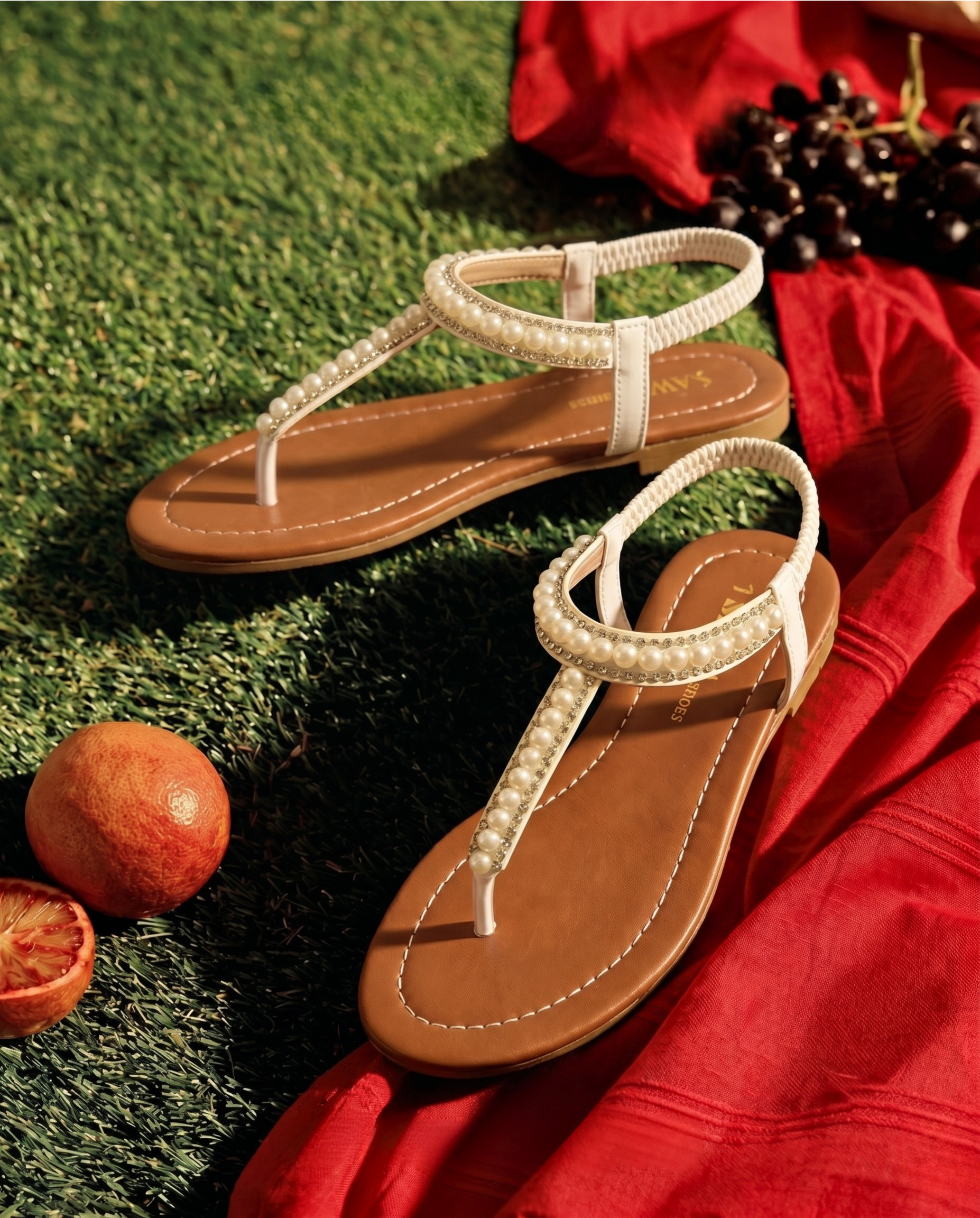 WHITE CASUAL SANDALS 353 F