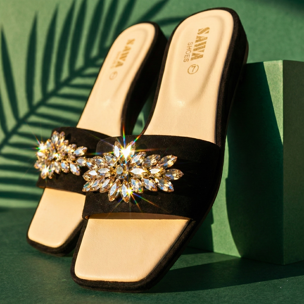 black fancy chappal,sab se sastay ladies shoes in pakistan