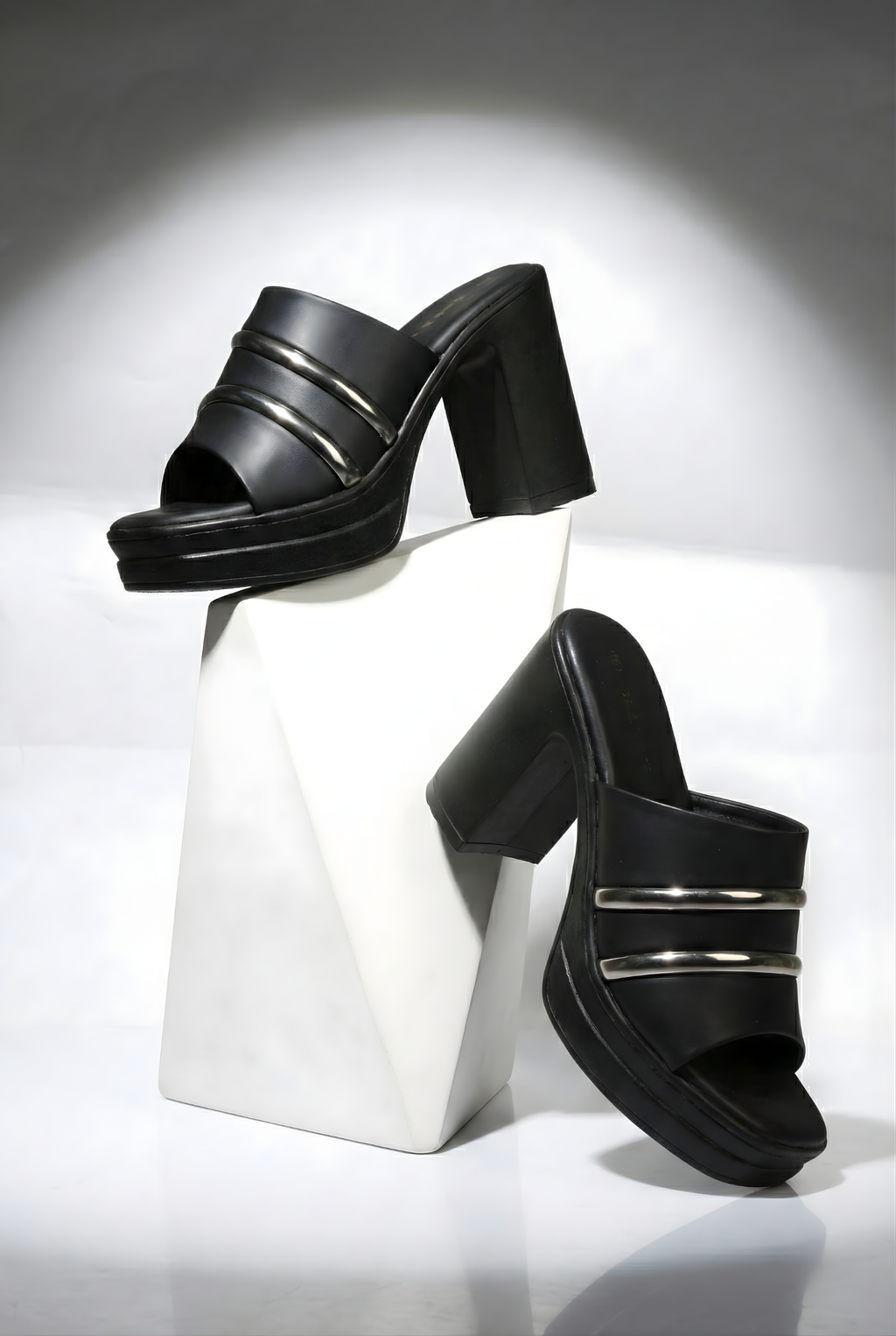 BLACK BLOCK HEELS 701 BK