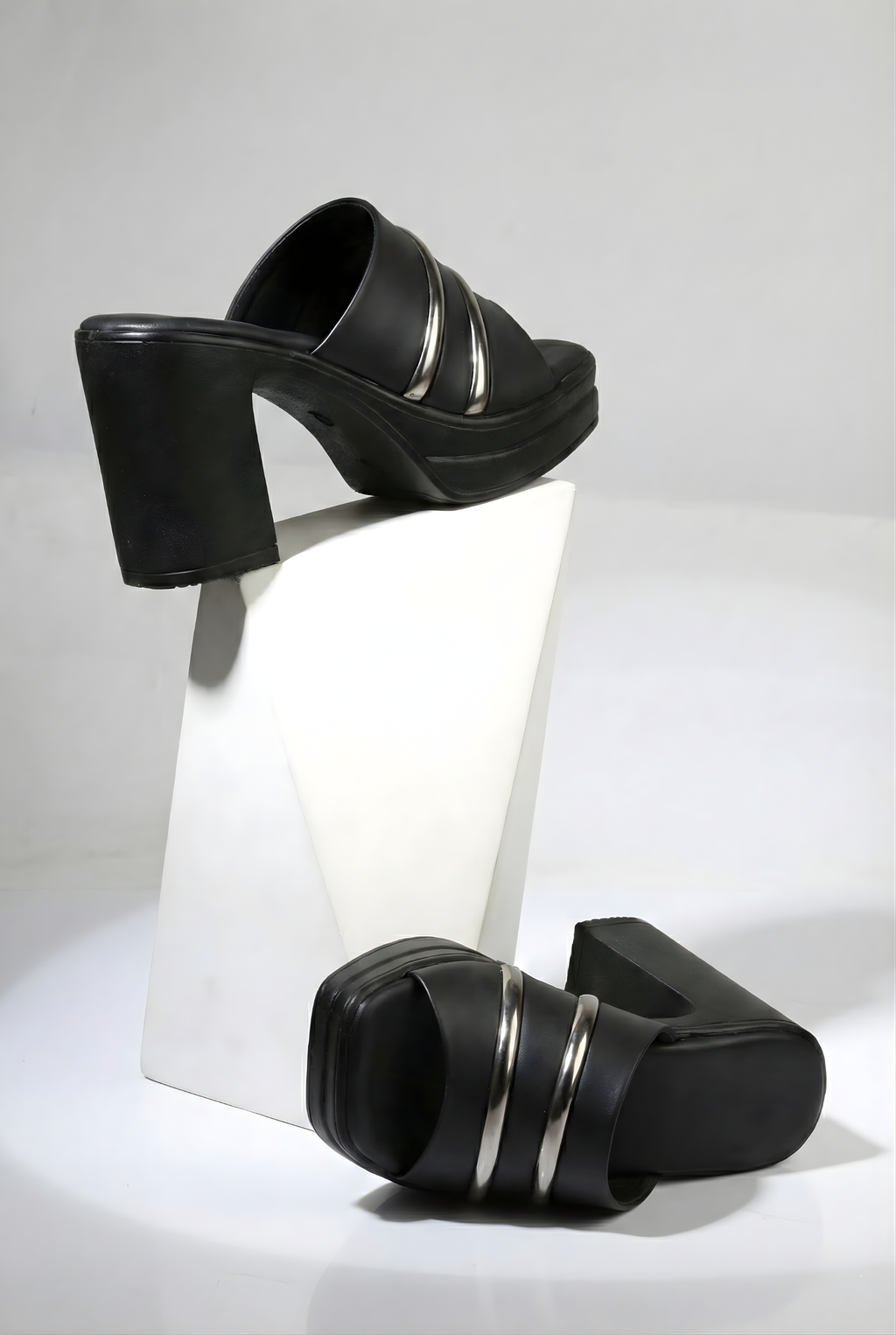 BLACK BLOCK HEELS 701 BK
