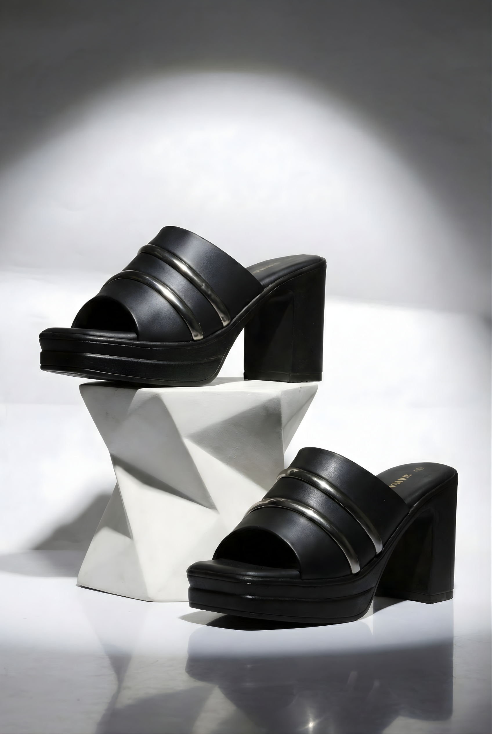 BLACK BLOCK HEELS 701 BK