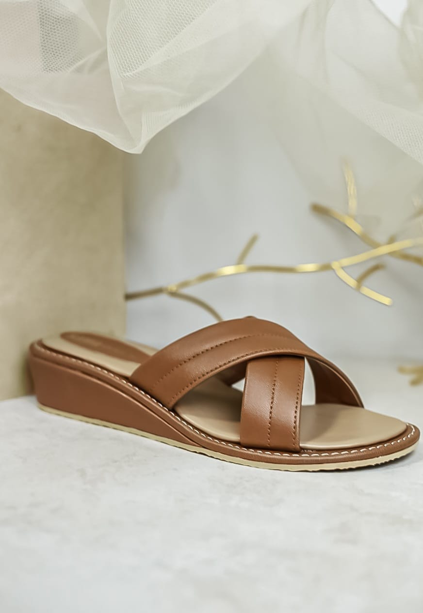 BROWN CASUAL WEDGES 221 MS - Sawa.pkWomen footwear shoes affordable