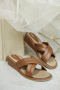 BROWN CASUAL WEDGES 221 MS - Sawa.pkWomen footwear shoes affordable