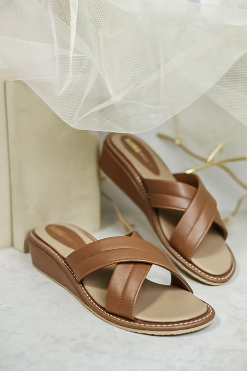 BROWN CASUAL WEDGES 221 MS - Sawa.pkWomen footwear shoes affordable