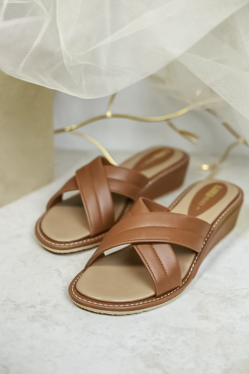 BROWN CASUAL WEDGES 221 MS - Sawa.pkWomen footwear shoes affordable