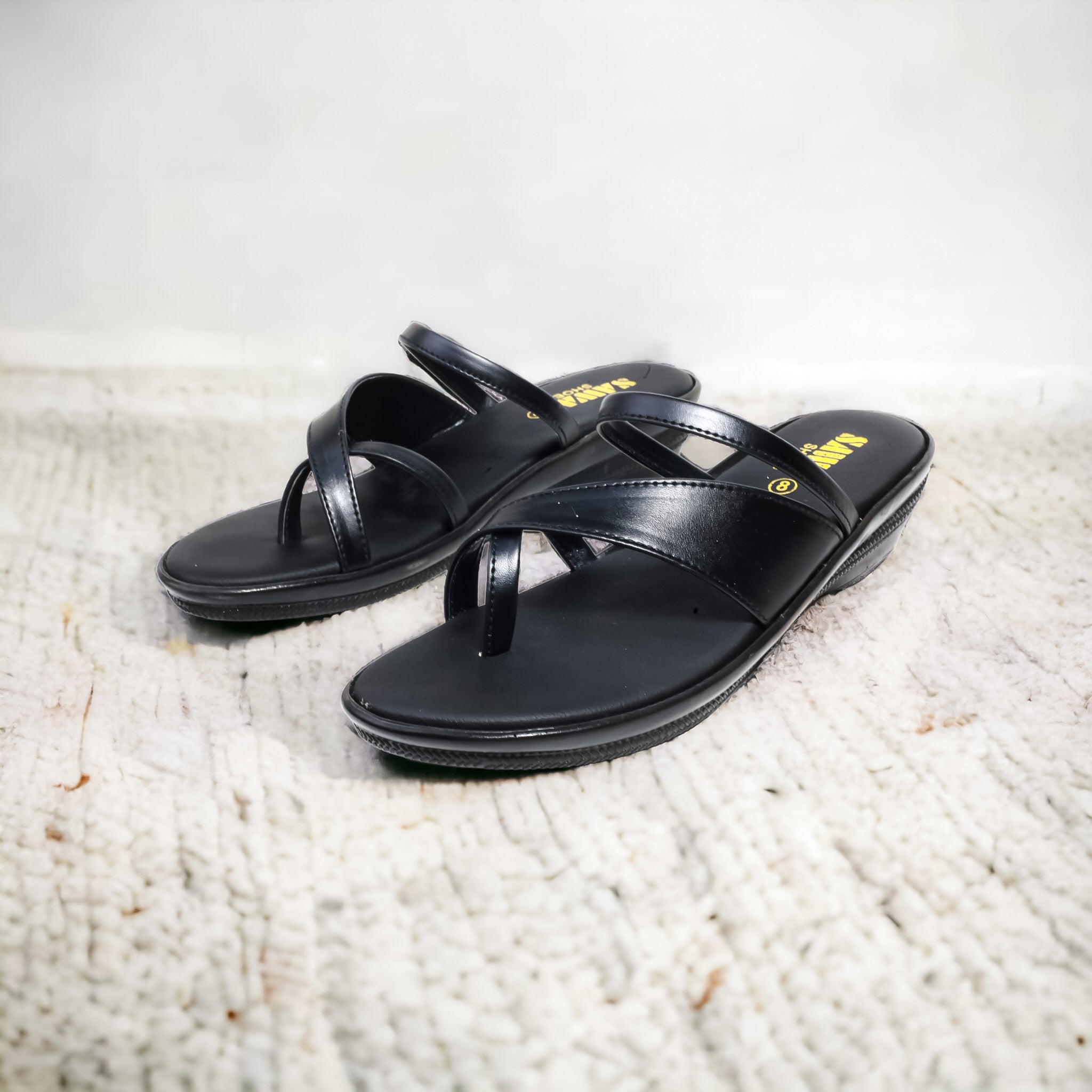 BLACK CASUAL SLIPPERS 415 BK - Sawa.pkWomen footwear shoes affordable