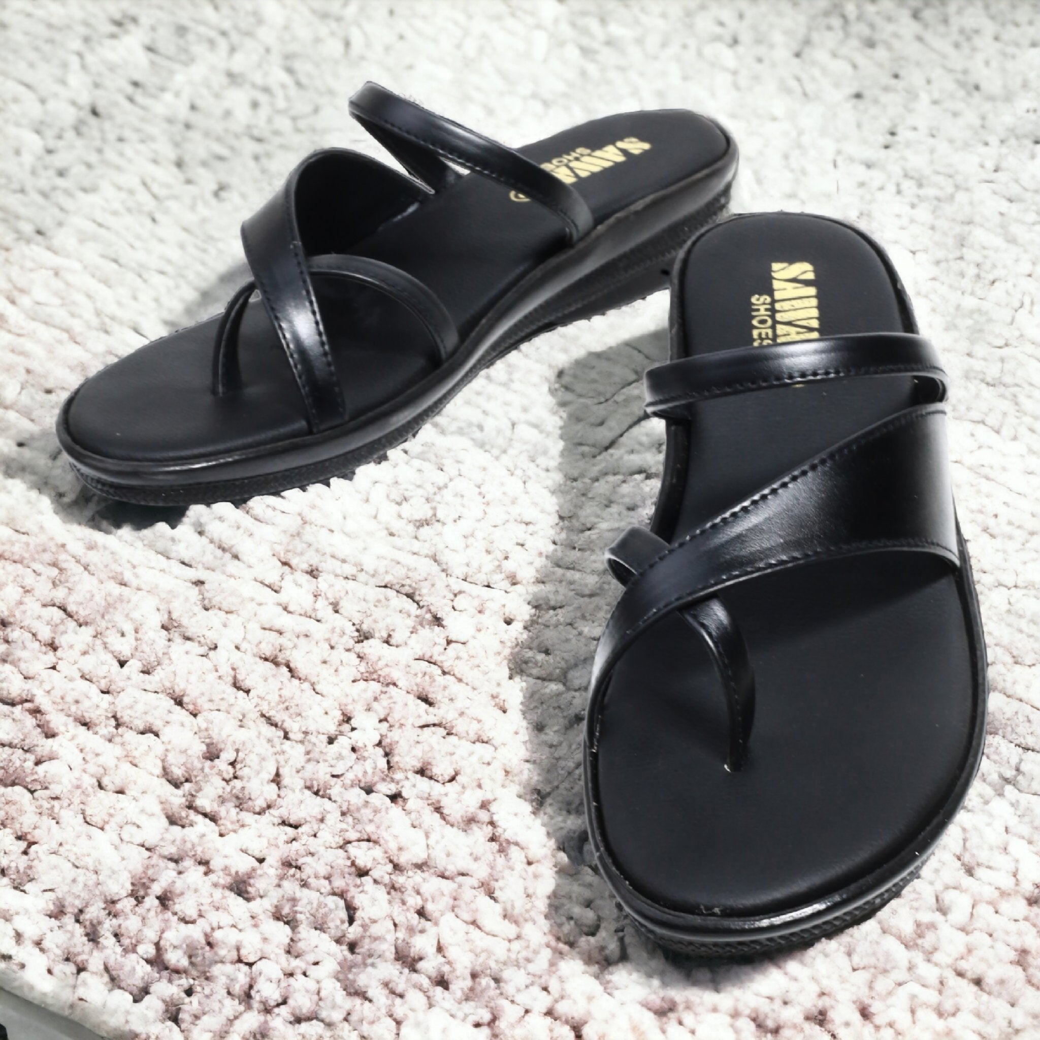 BLACK CASUAL SLIPPERS 415 BK - Sawa.pkWomen footwear shoes affordable