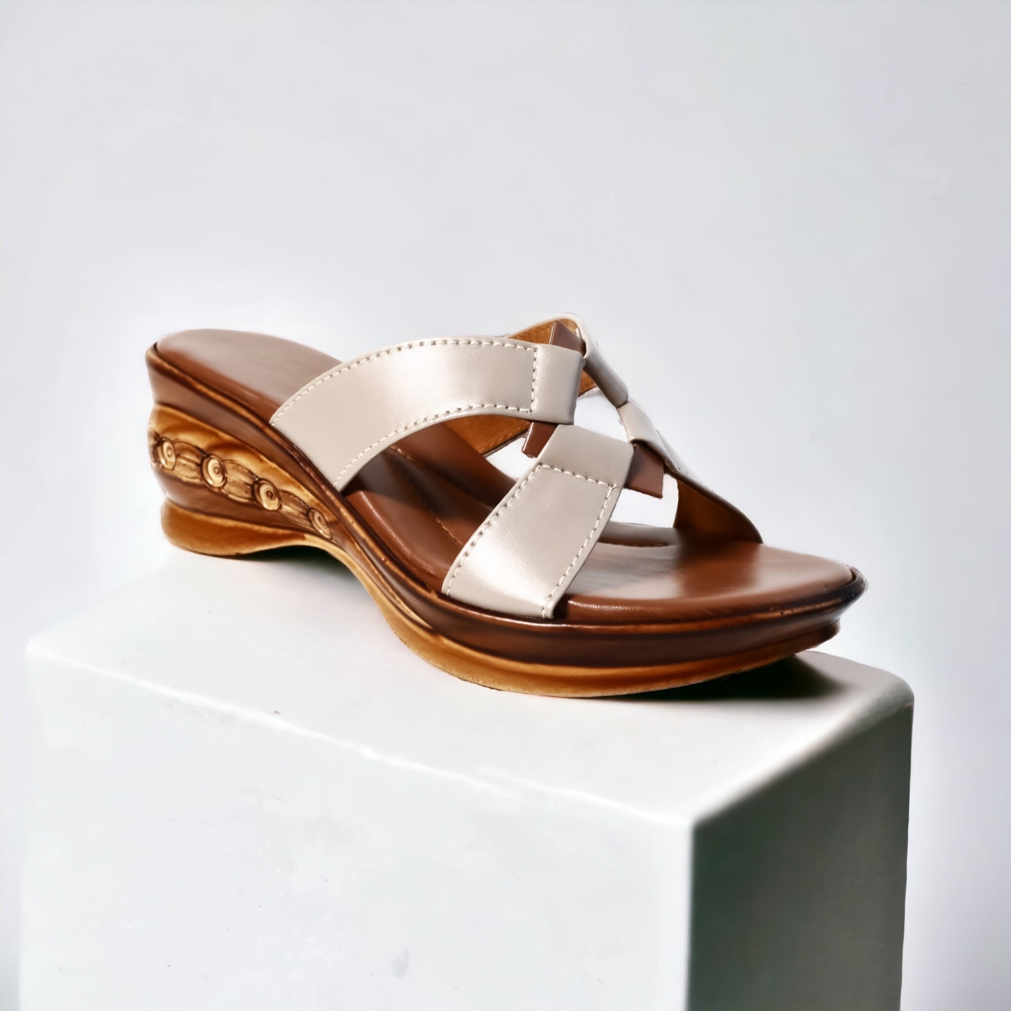 BROWN CASUAL WEDGES 444 BR - Sawa.pkWomen footwear shoes affordable