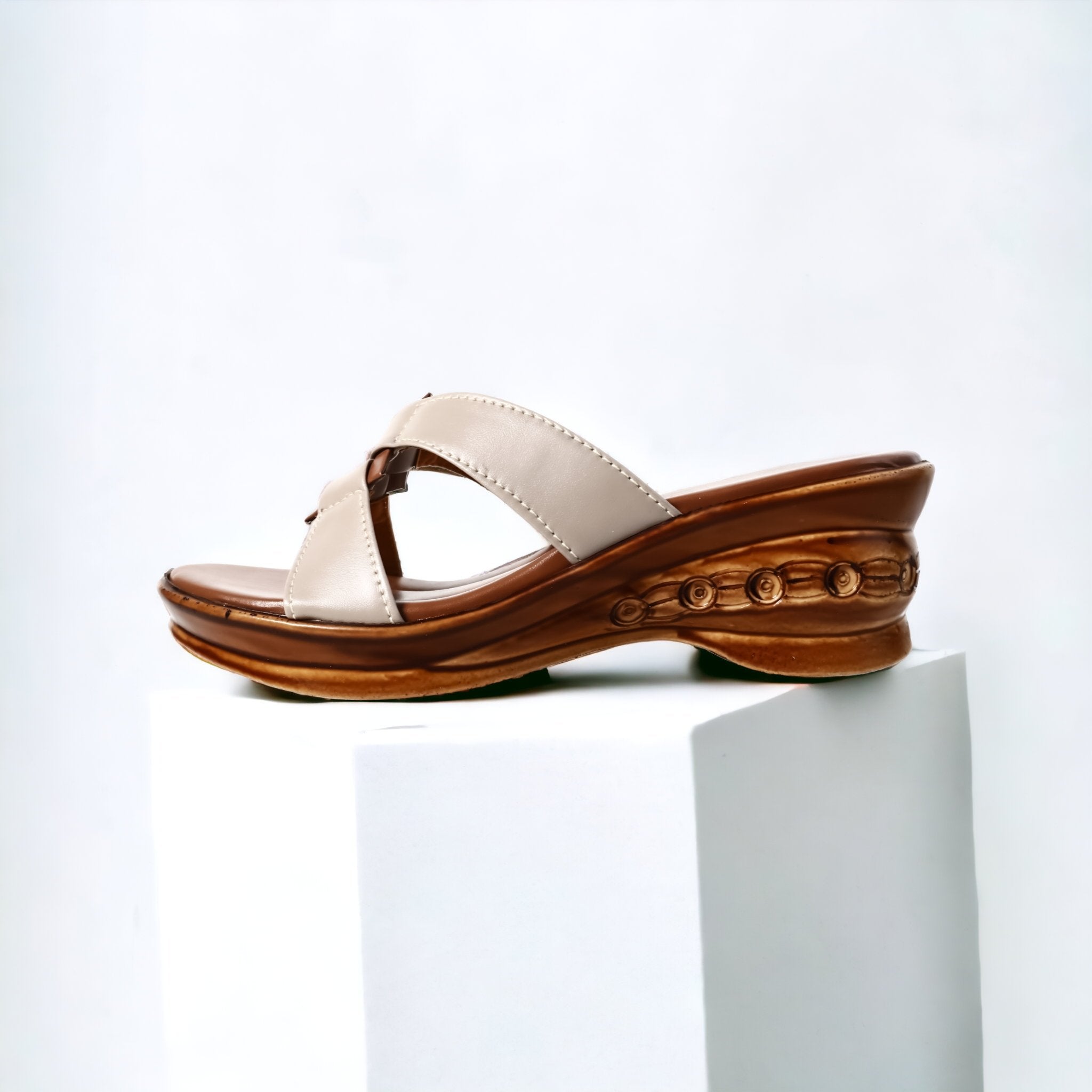 BROWN CASUAL WEDGES 444 BR - Sawa.pkWomen footwear shoes affordable