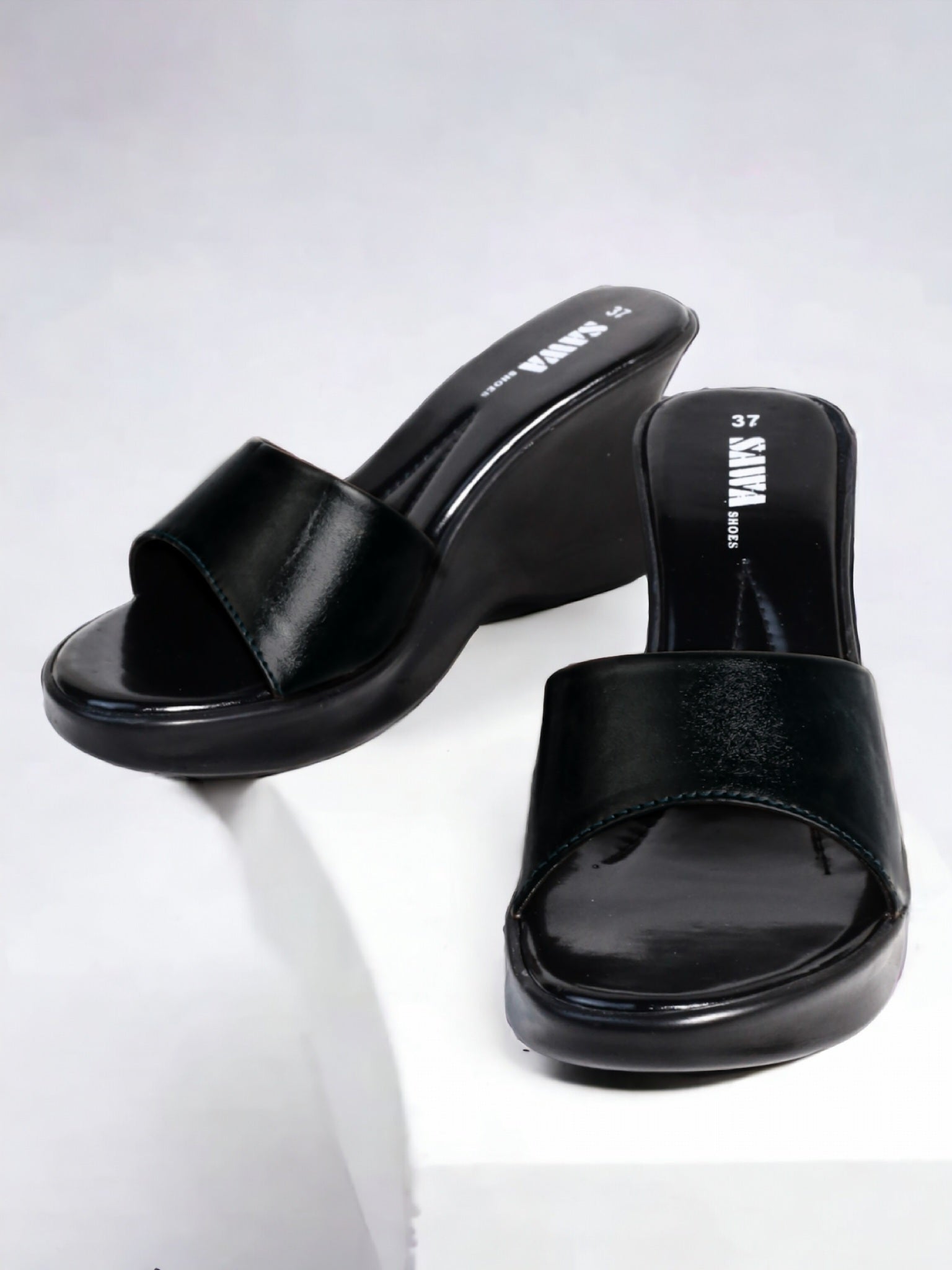 BLACK CASUAL WEDGES 805 Bk - Sawa.pkWomen footwear shoes affordable